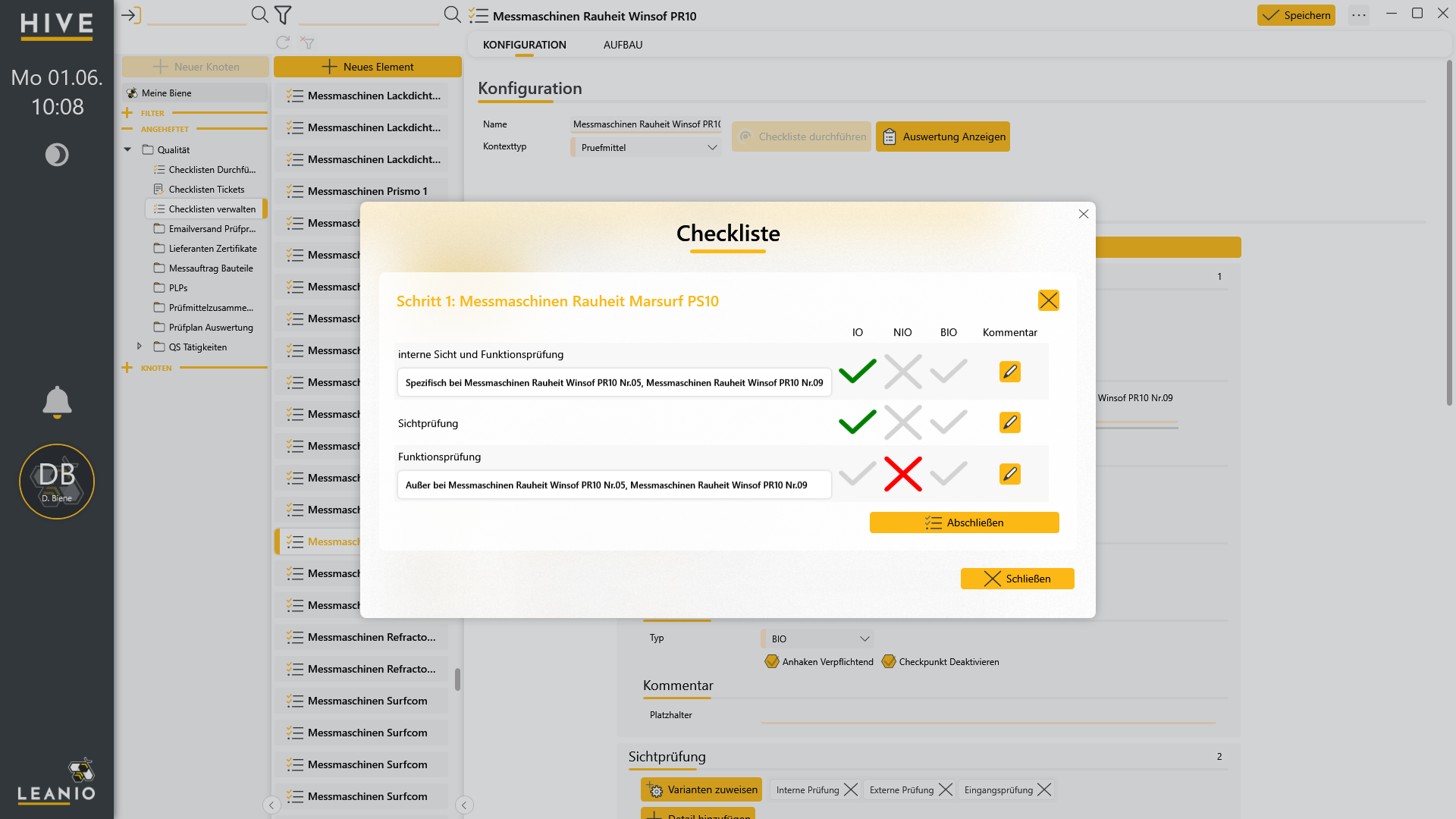 LEANIO Checkliste: Checkliste Durchführung